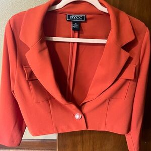 NYCC burnt orange cropped blazer